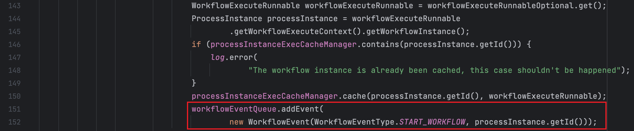发送工作流事件 org.apache.dolphinscheduler.server.master.runner.MasterSchedulerBootstrap#run:151